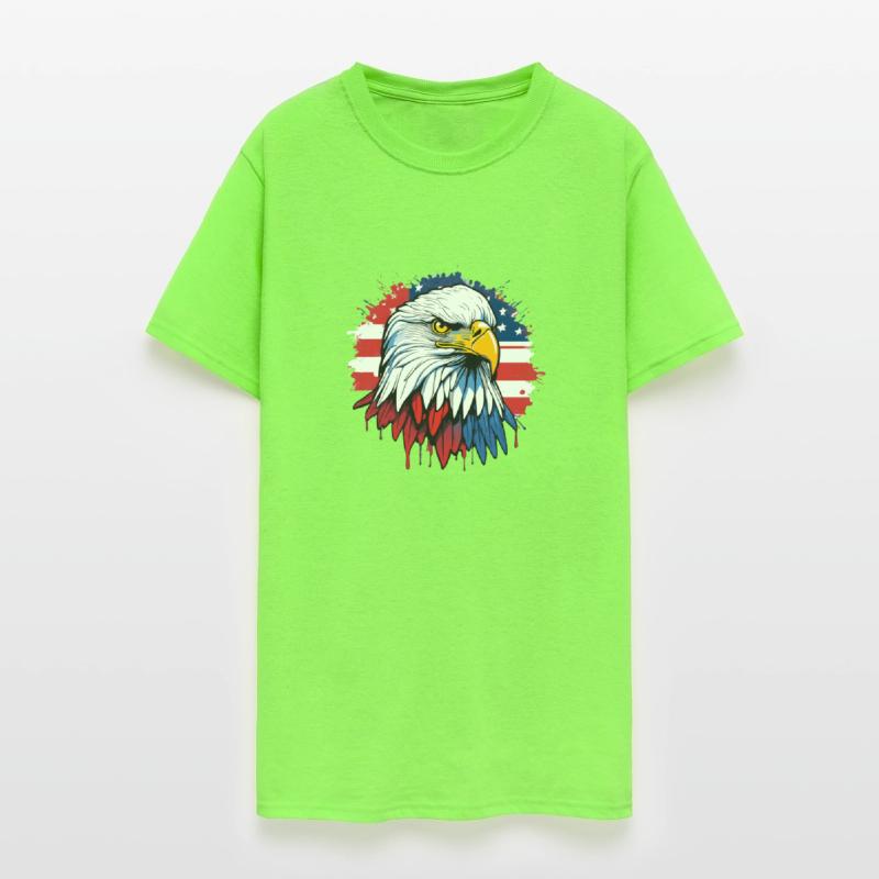 American flag and majestic eagle