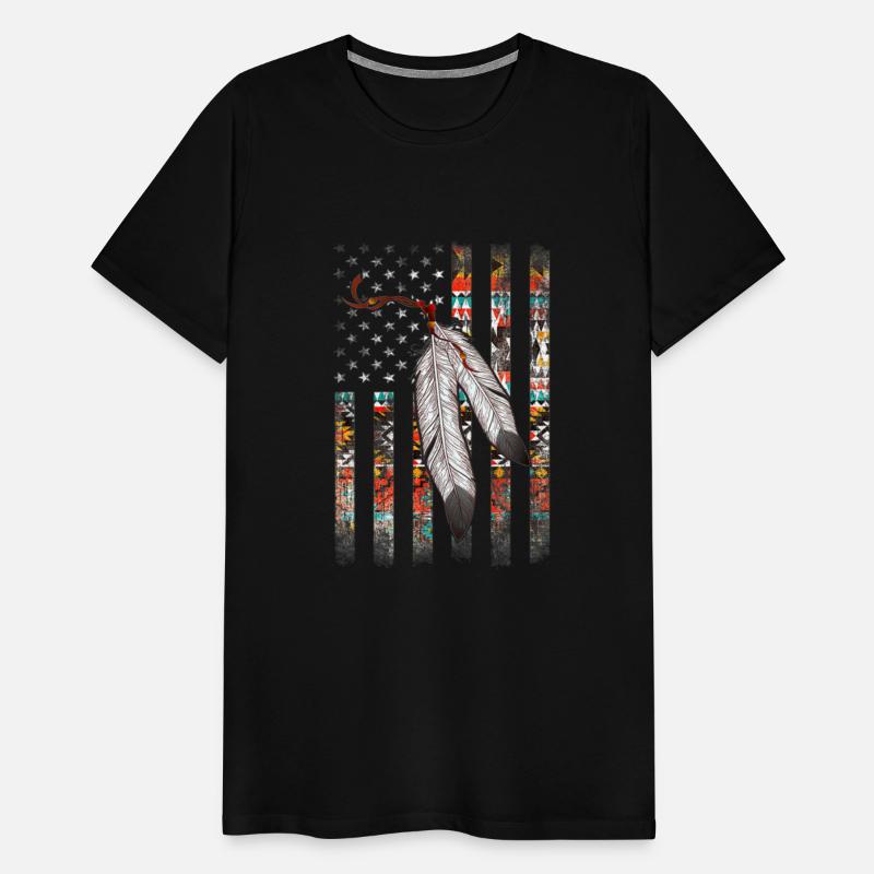 American Flag Native Tribe Feather Pride Best Gift