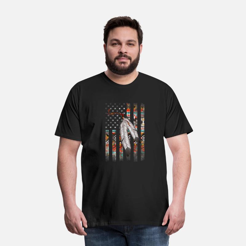 American Flag Native Tribe Feather Pride Best Gift