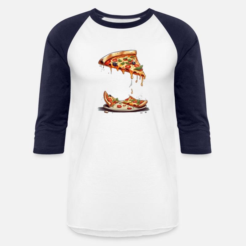 An illustration of a slice of pizza tshirt design