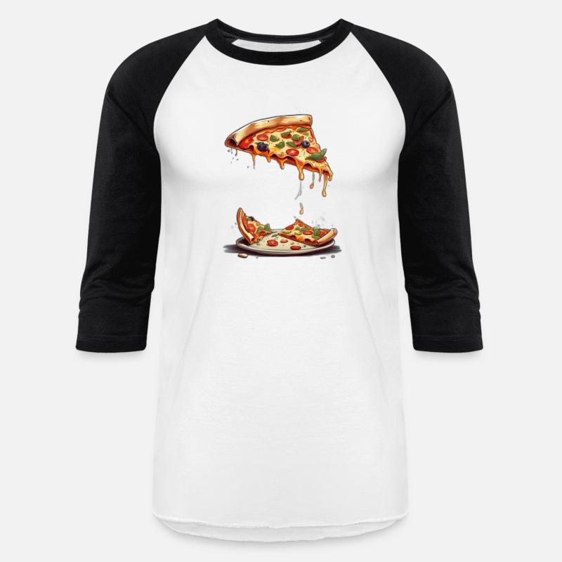 An illustration of a slice of pizza tshirt design