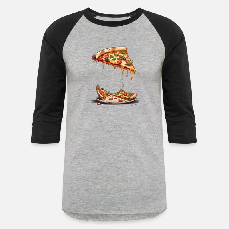 An illustration of a slice of pizza tshirt design