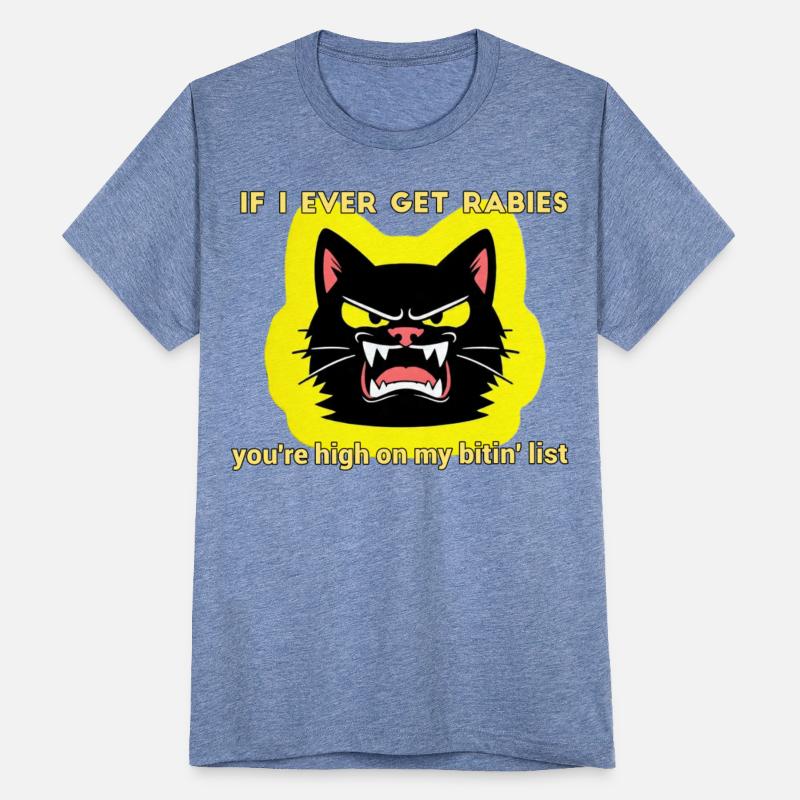 Angry Black Cat Rabies Parody Design