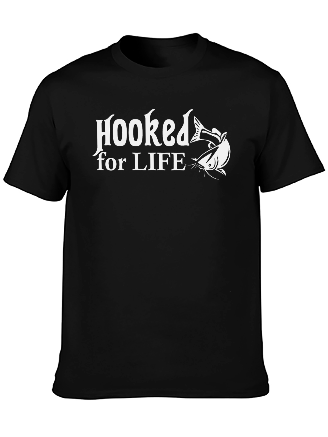 Hooked For Life Graphic T-Shirt Fishing