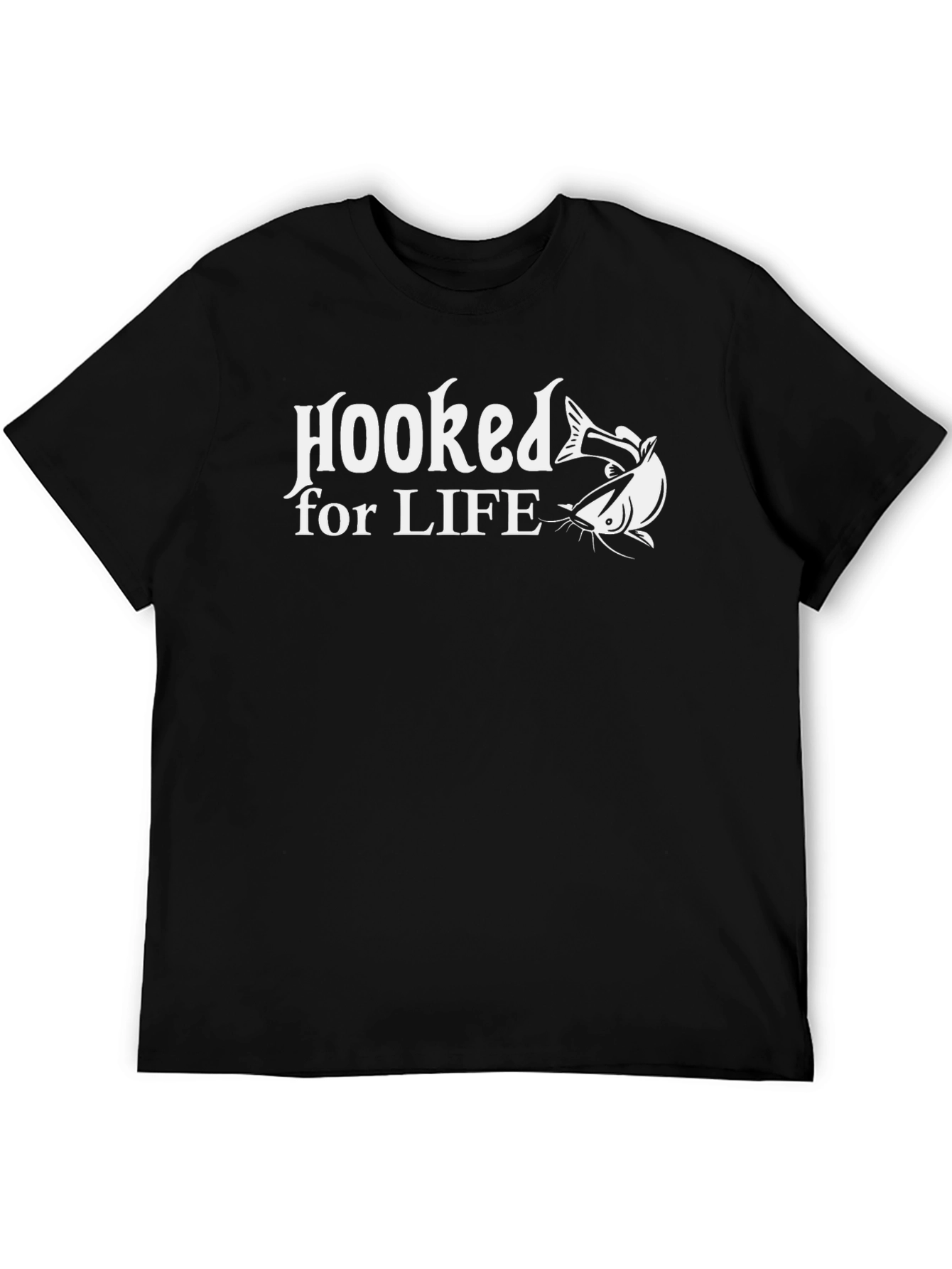 Hooked For Life Graphic T-Shirt Fishing