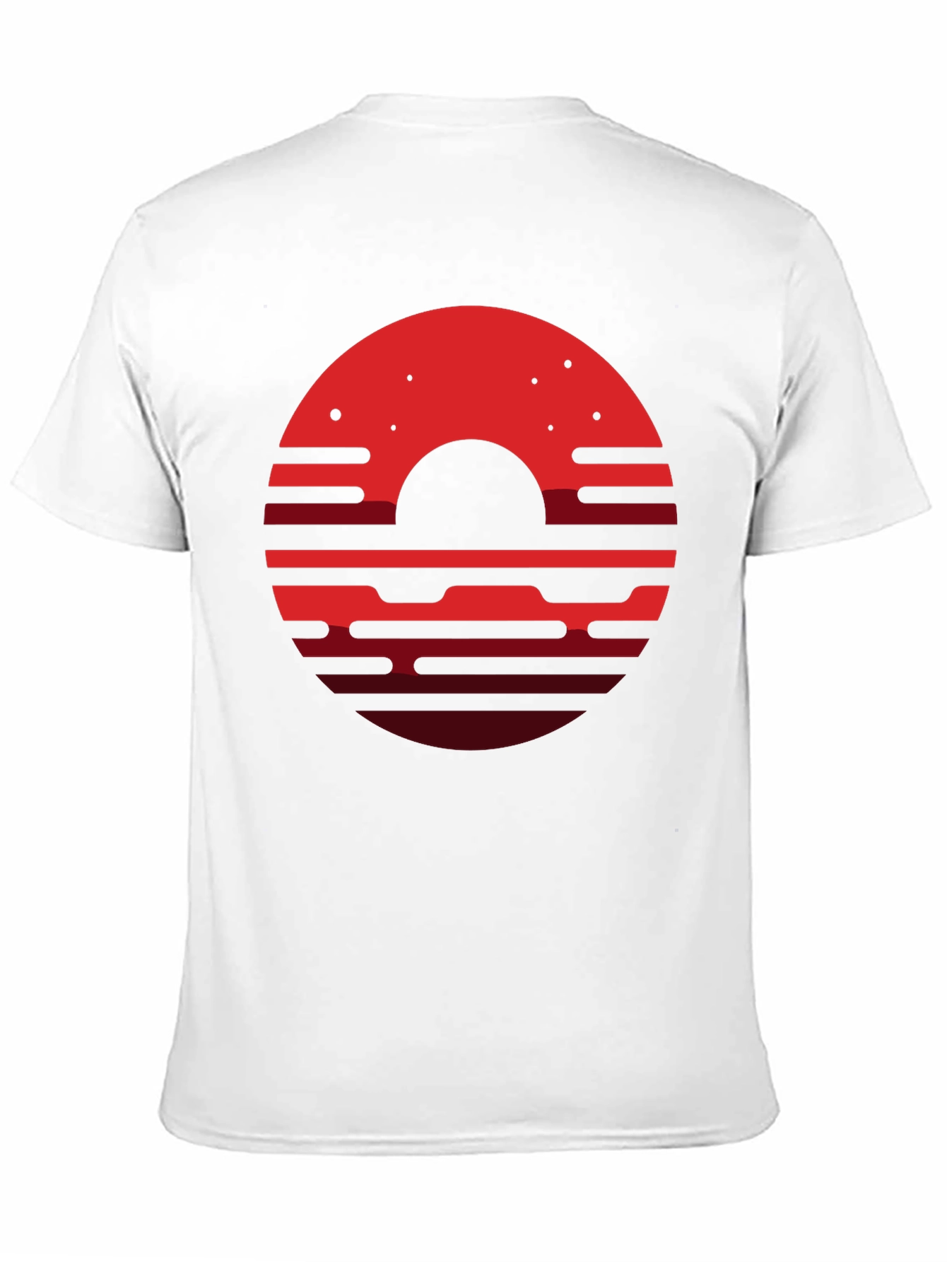 Abstract Sunset Graphic T-Shirt - Black
