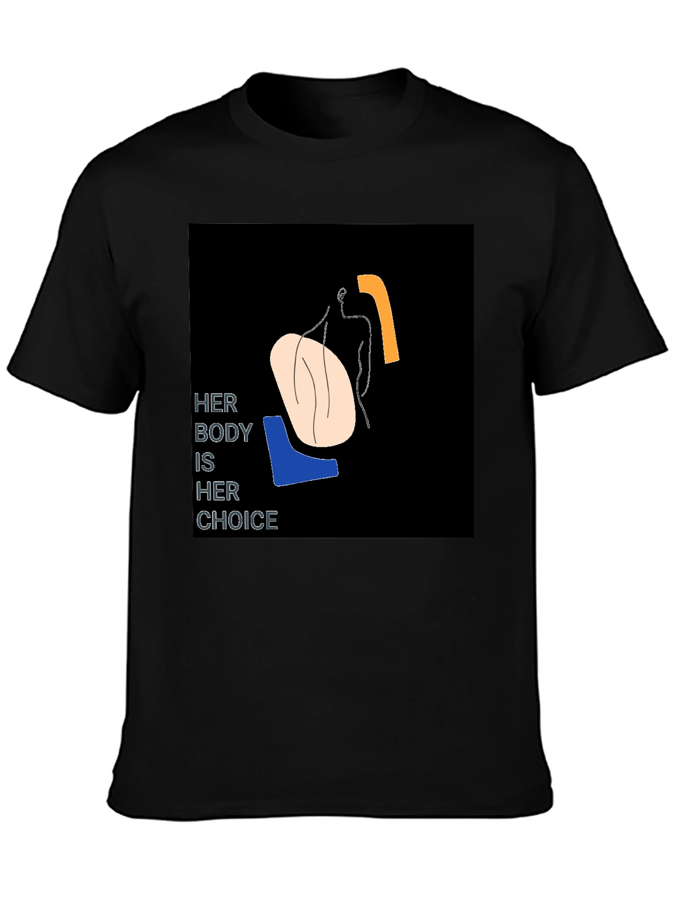Her Body Her Choice Graphic Tee - Black