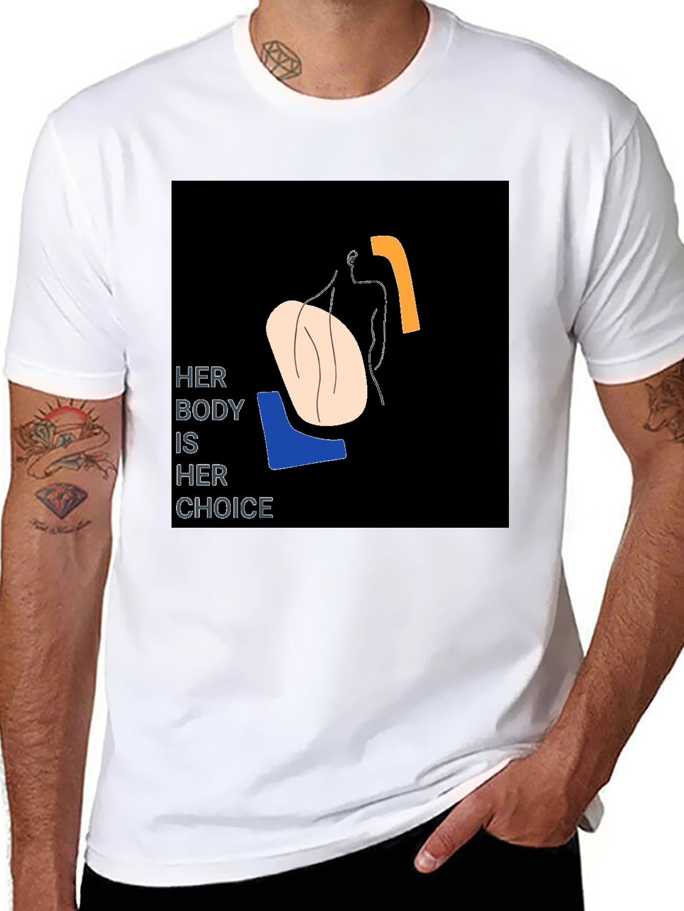 Her Body Her Choice Graphic Tee - Black