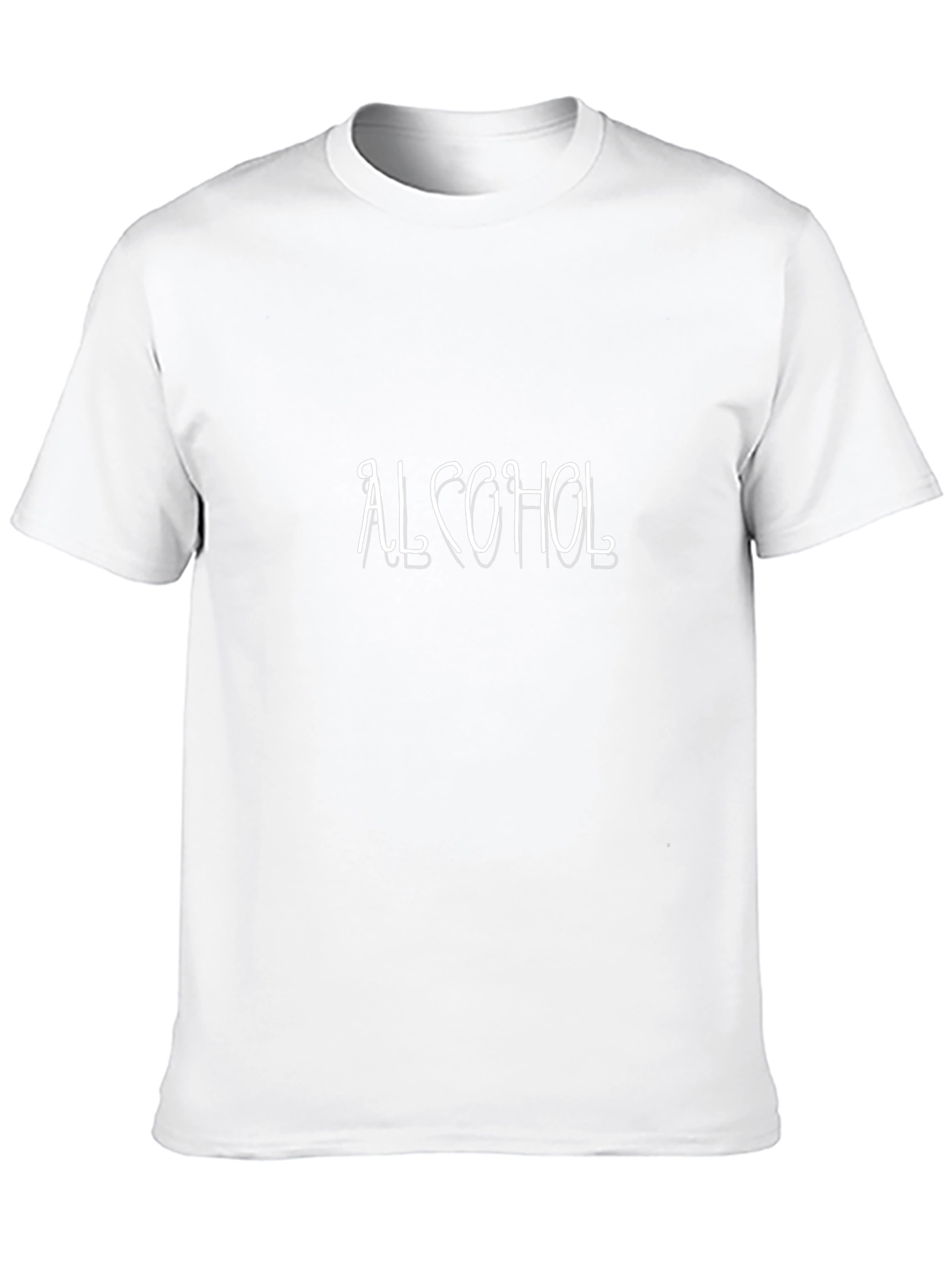 Alcohol Graphic Tee - Black Crew Neck T-Shirt