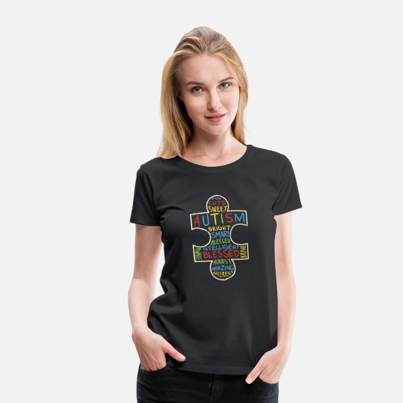 Autism Awareness Shirt Puzzle Piece Words Autistic