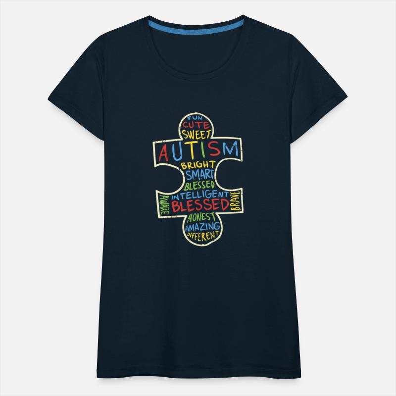 Autism Awareness Shirt Puzzle Piece Words Autistic