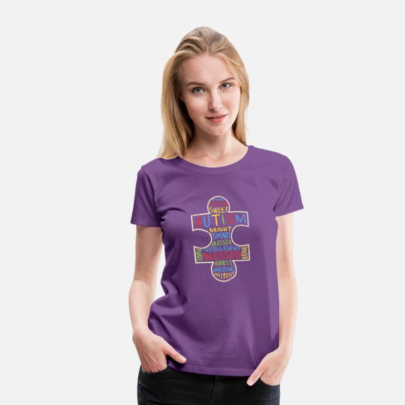 Autism Awareness Shirt Puzzle Piece Words Autistic