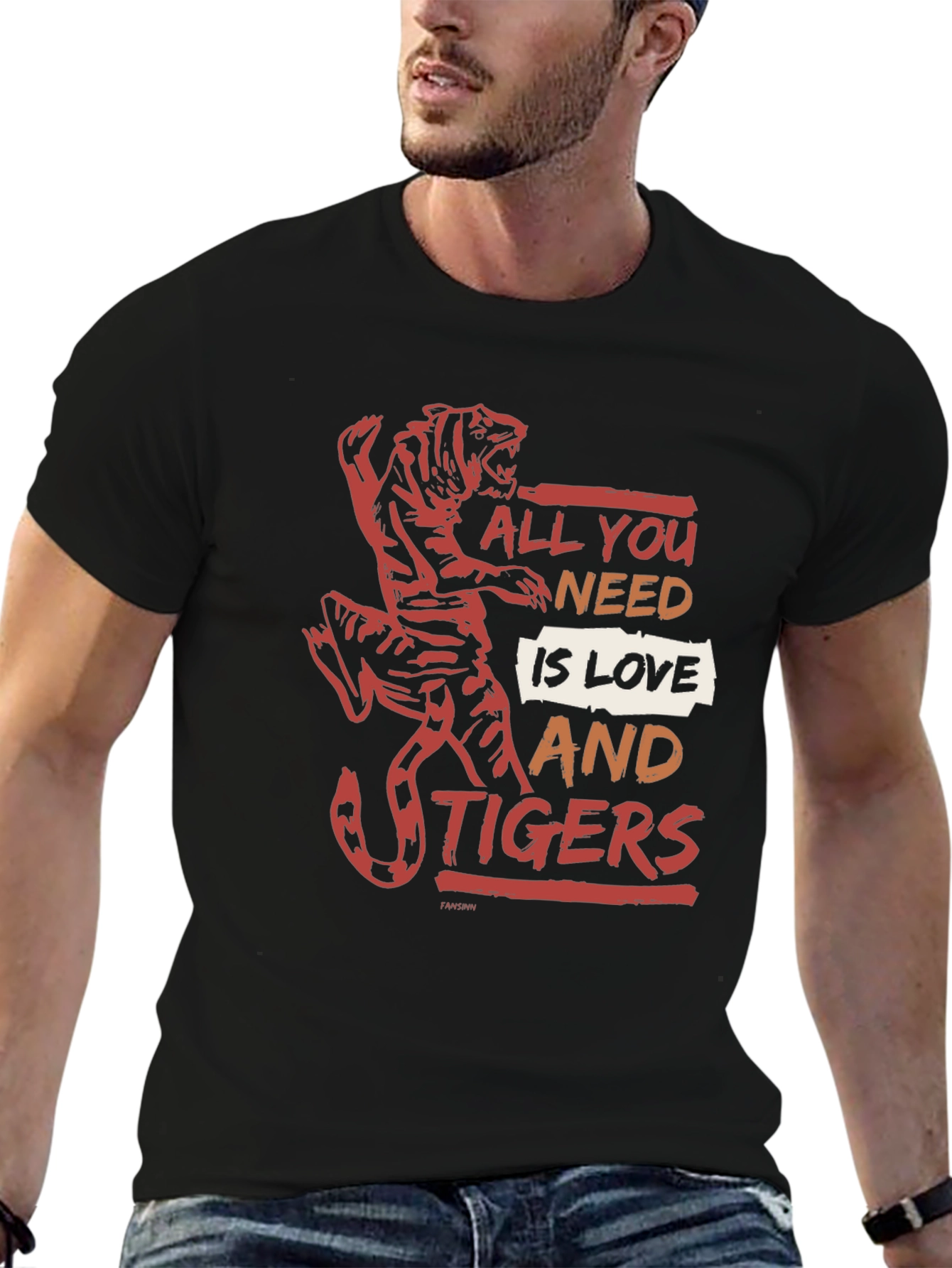 All You Need Is Love and Tigers Graphic Tee