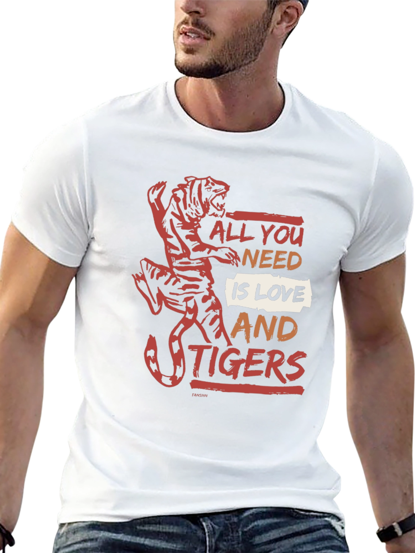 All You Need Is Love and Tigers Graphic Tee