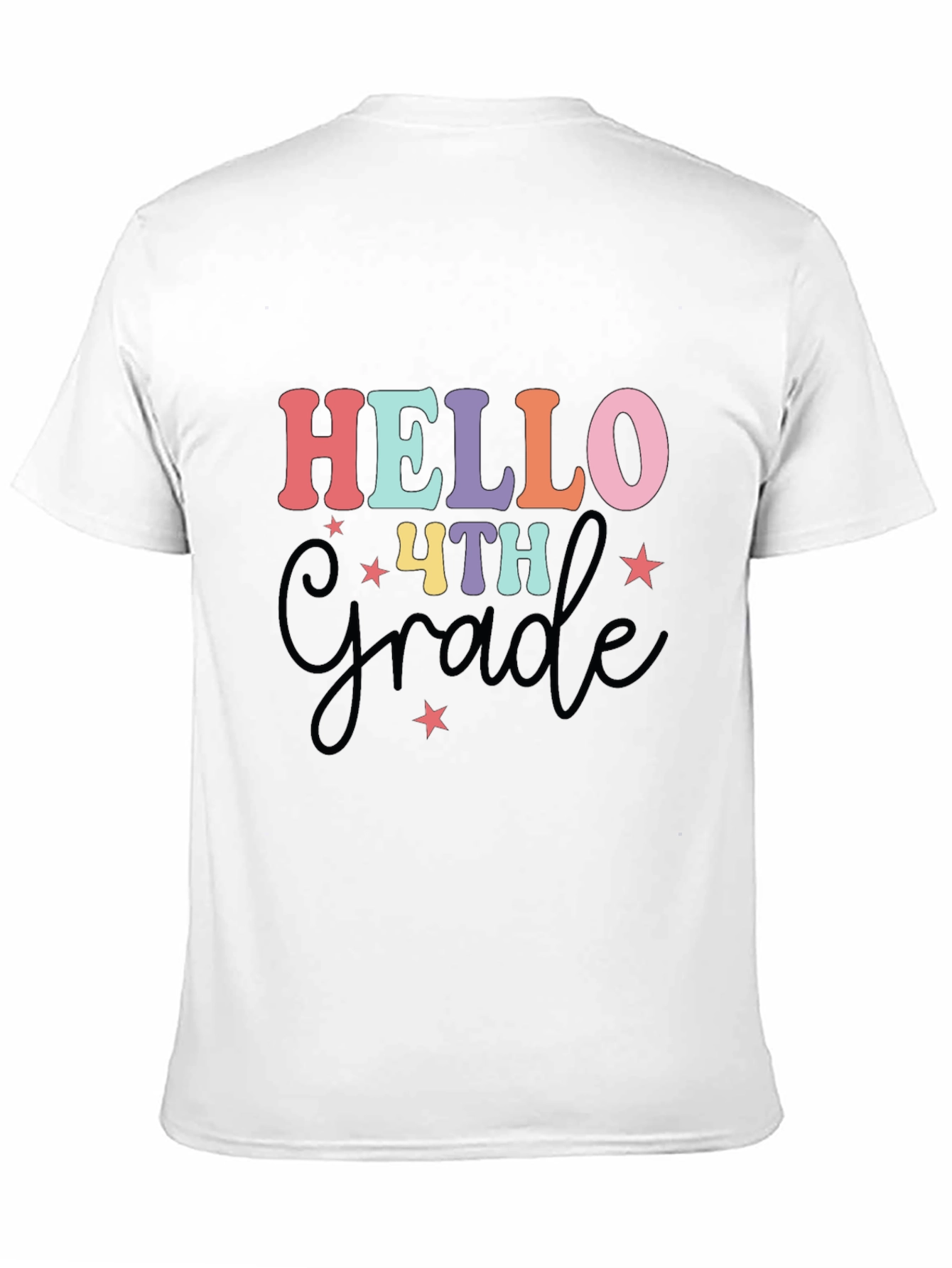 Hello 4th Grade Black T-Shirt