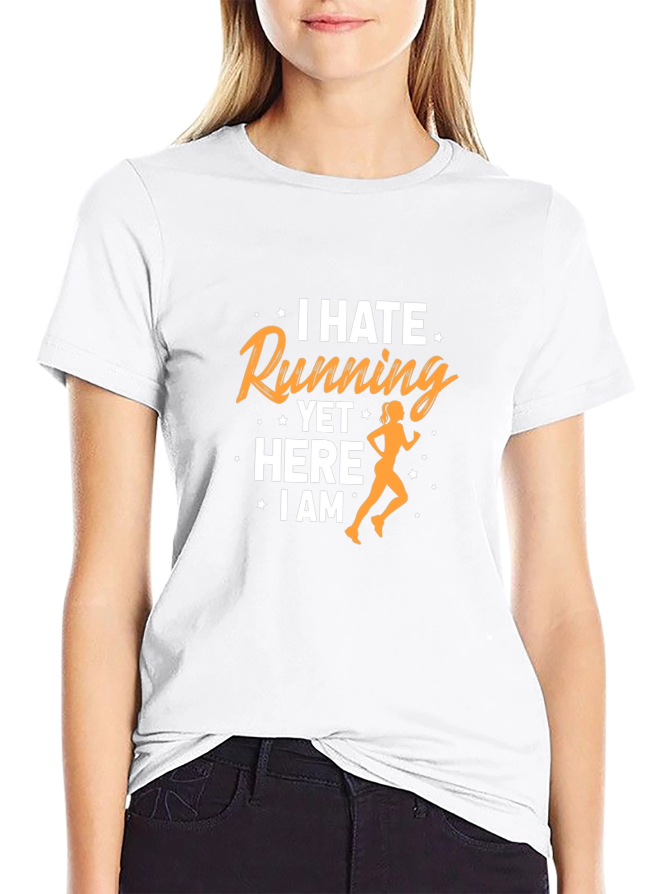 I Hate Running Funny Graphic Tee