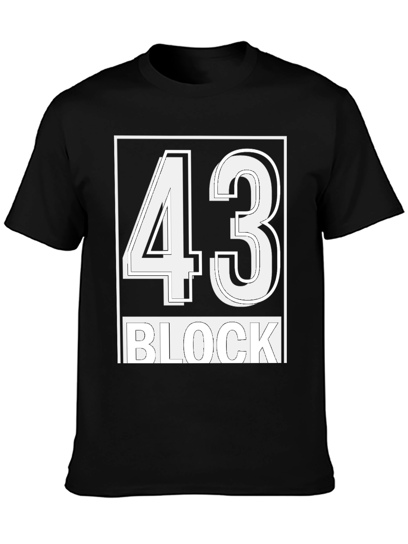 43 Block Graphic T-Shirt - Stylish Streetwear