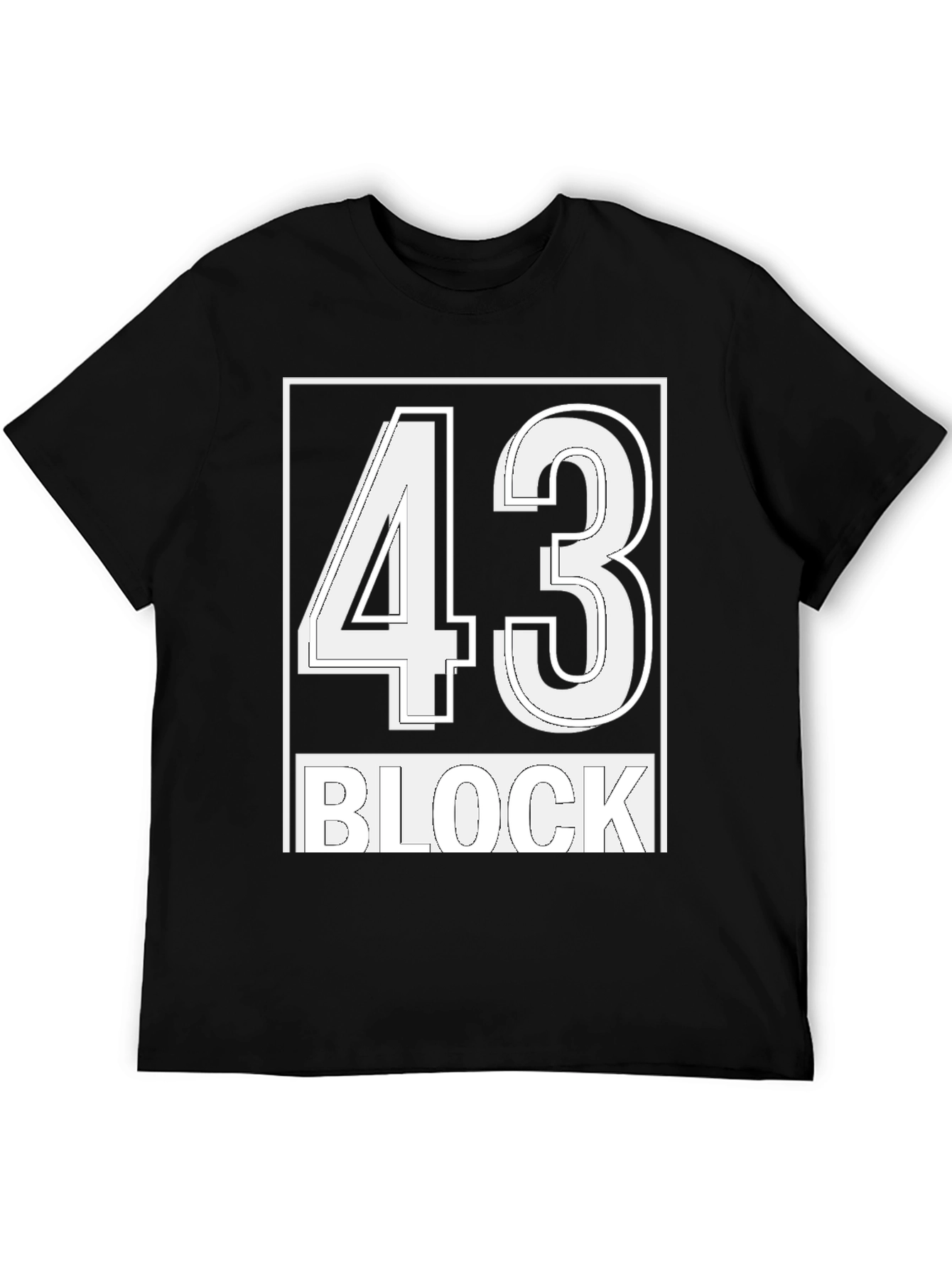 43 Block Graphic T-Shirt - Stylish Streetwear