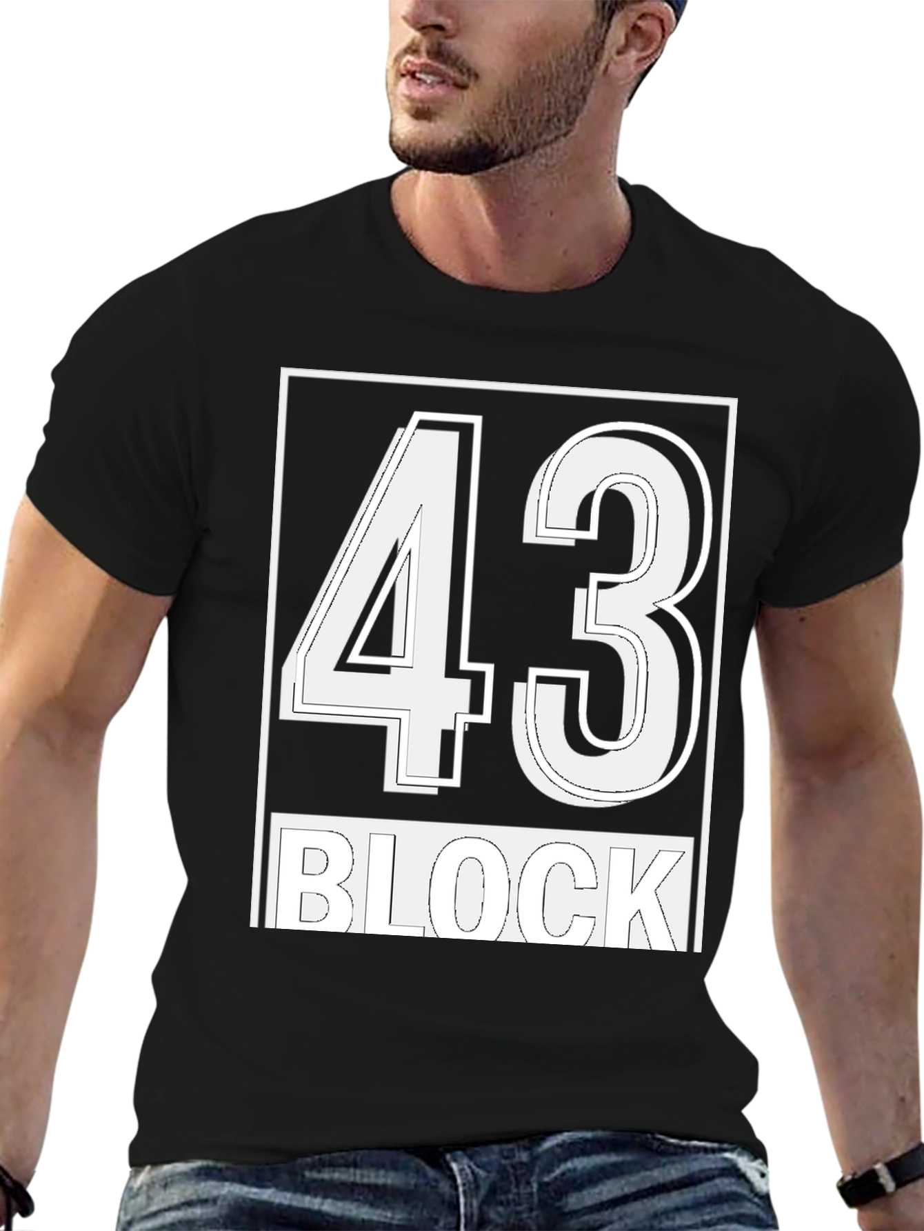 43 Block Graphic T-Shirt - Stylish Streetwear