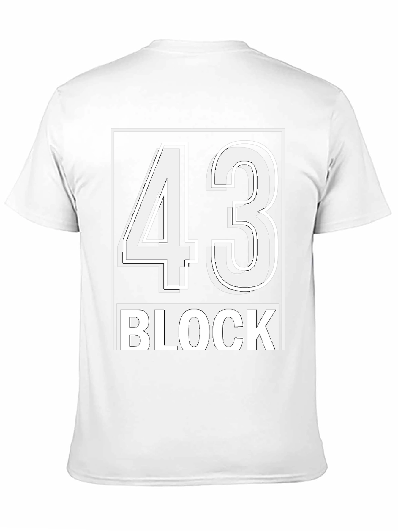 43 Block Graphic T-Shirt - Stylish Streetwear
