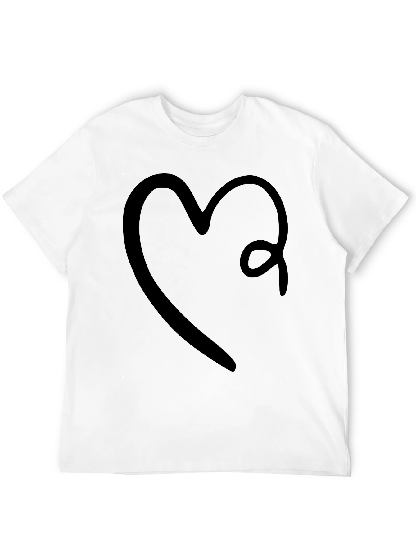 Heart Graphic Tee - Stylish Black Cotton Shirt