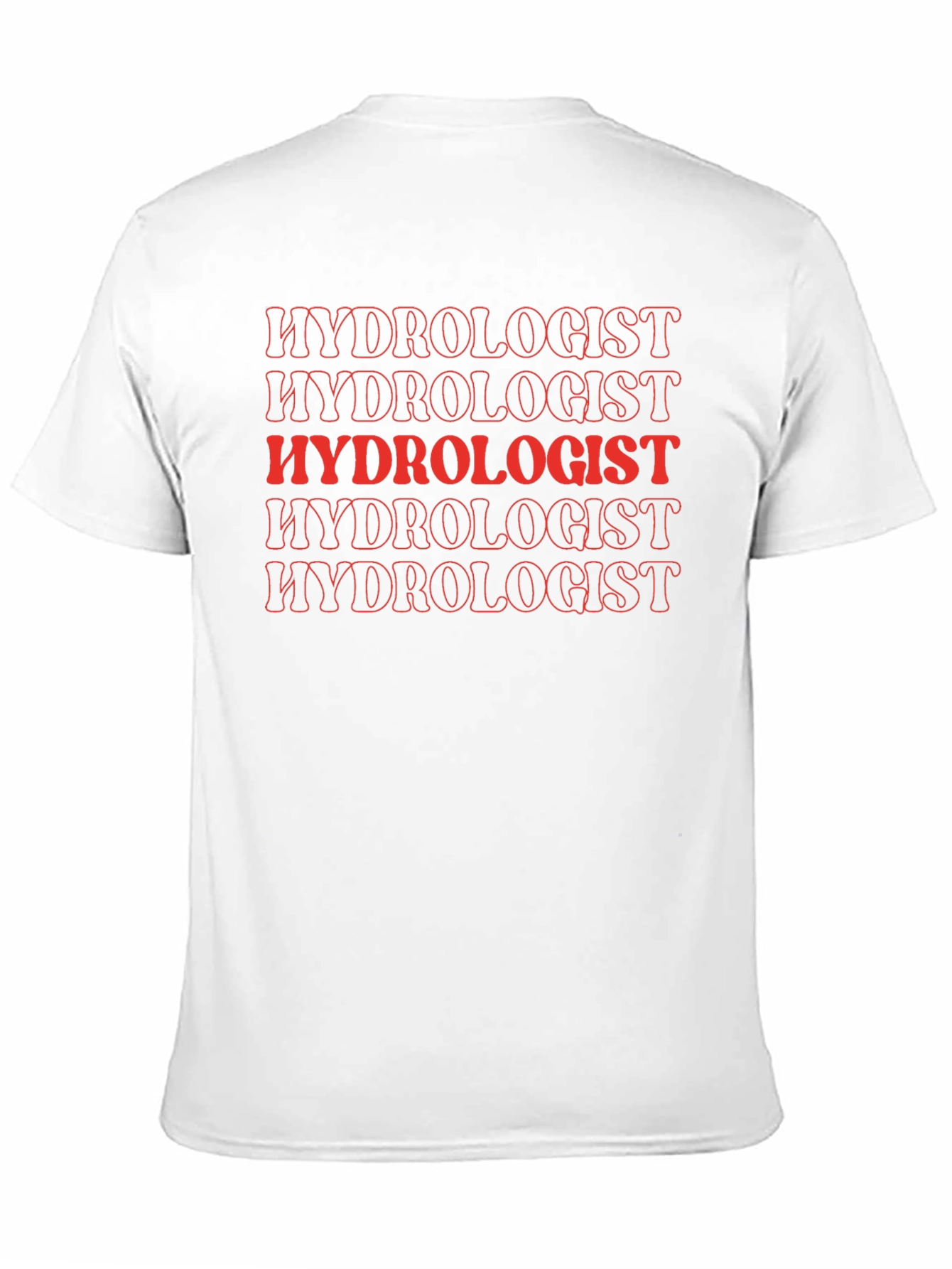 Hydrologist T-Shirt - Trendy Red Text Design