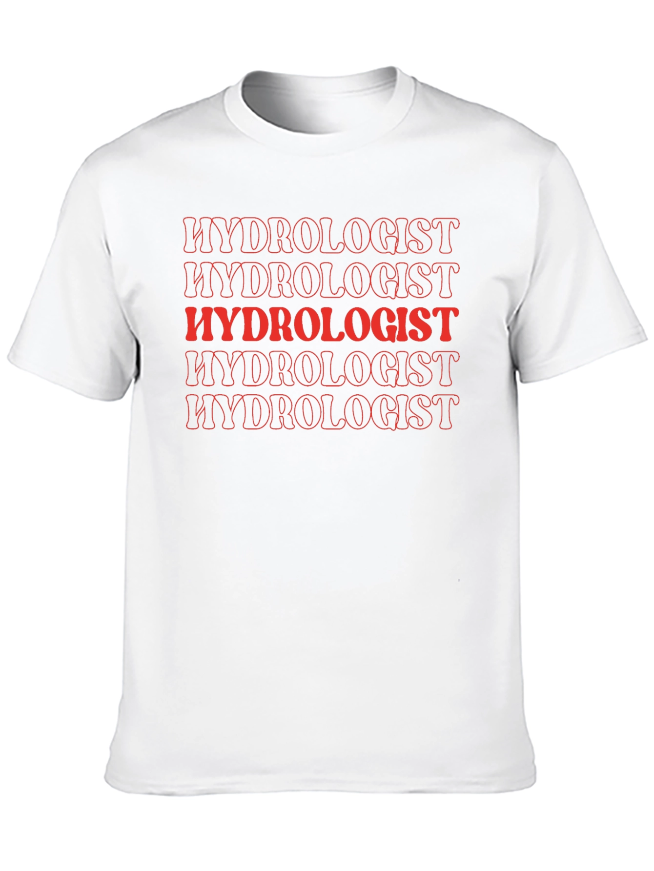Hydrologist T-Shirt - Trendy Red Text Design