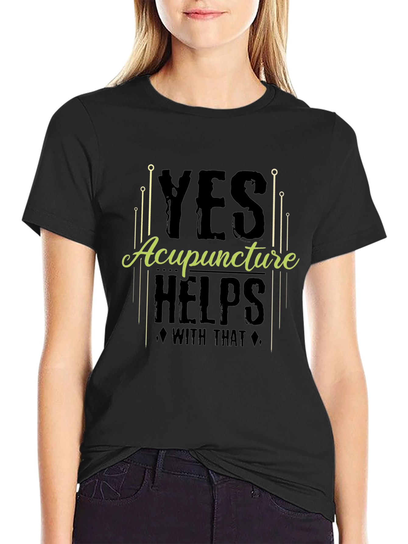 Acupuncture Helps T-Shirt Funny Acupuncture Gift