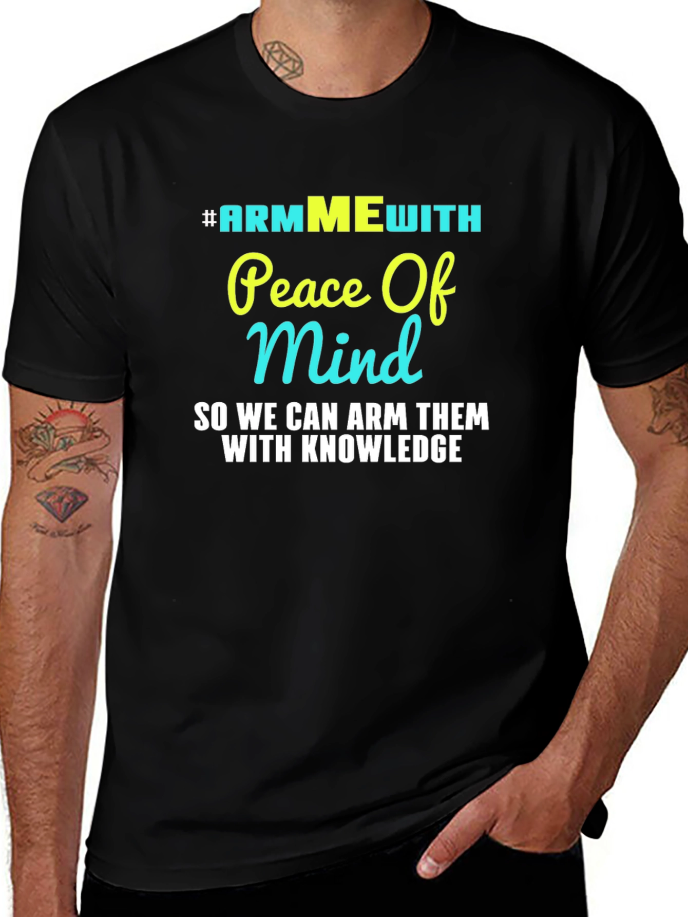 #ARMMEwith Peace of Mind Black Graphic T-Shirt