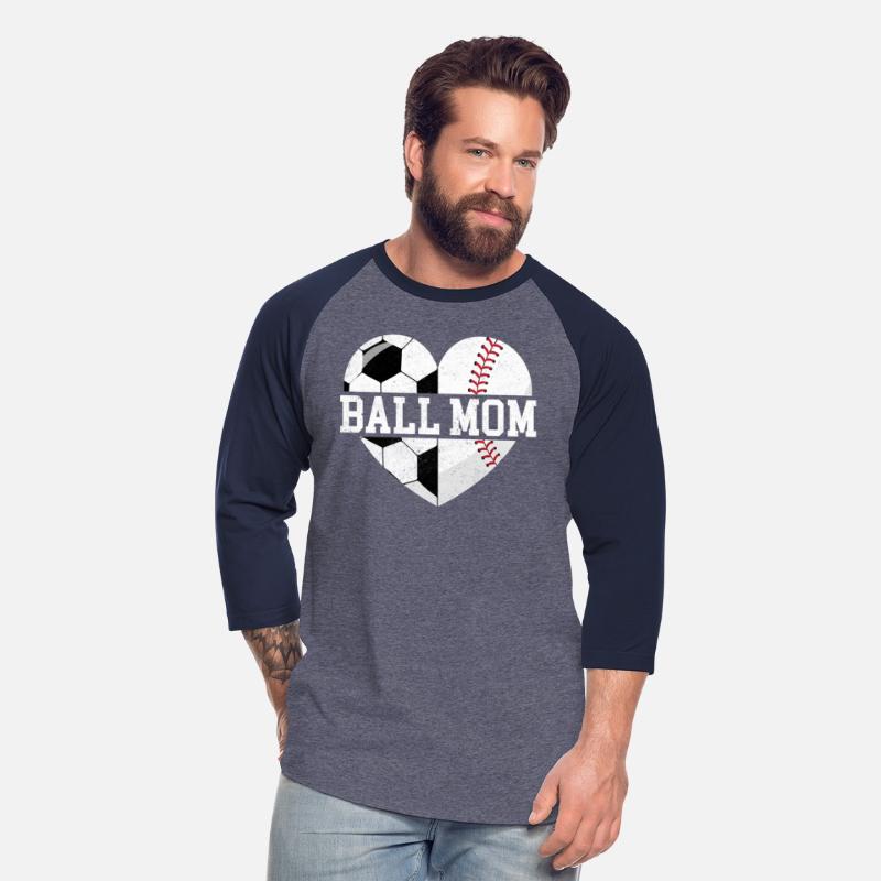 Ball Mom Heart Baseball Soccer Mom
