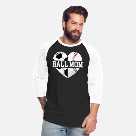 Ball Mom Heart Baseball Soccer Mom
