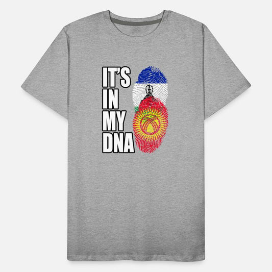 Basotho And Kyrgyzstani Mix Heritage DNA Flag