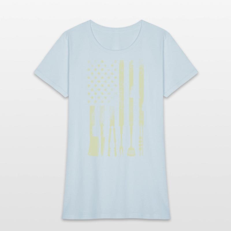 BBQ Grilling Barbecue Meat Smoking US Flag