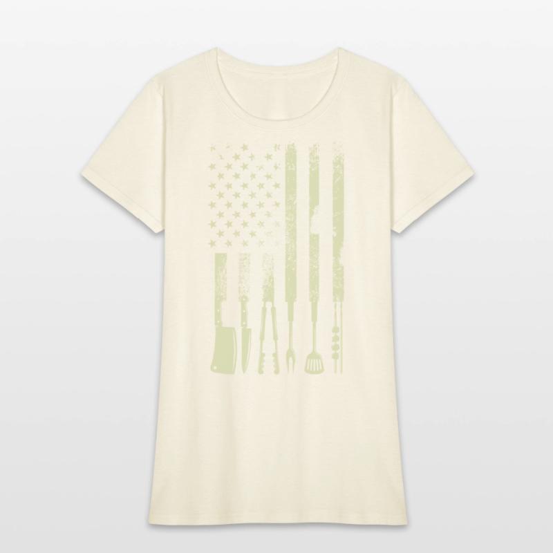 BBQ Grilling Barbecue Meat Smoking US Flag