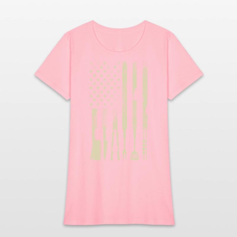 BBQ Grilling Barbecue Meat Smoking US Flag