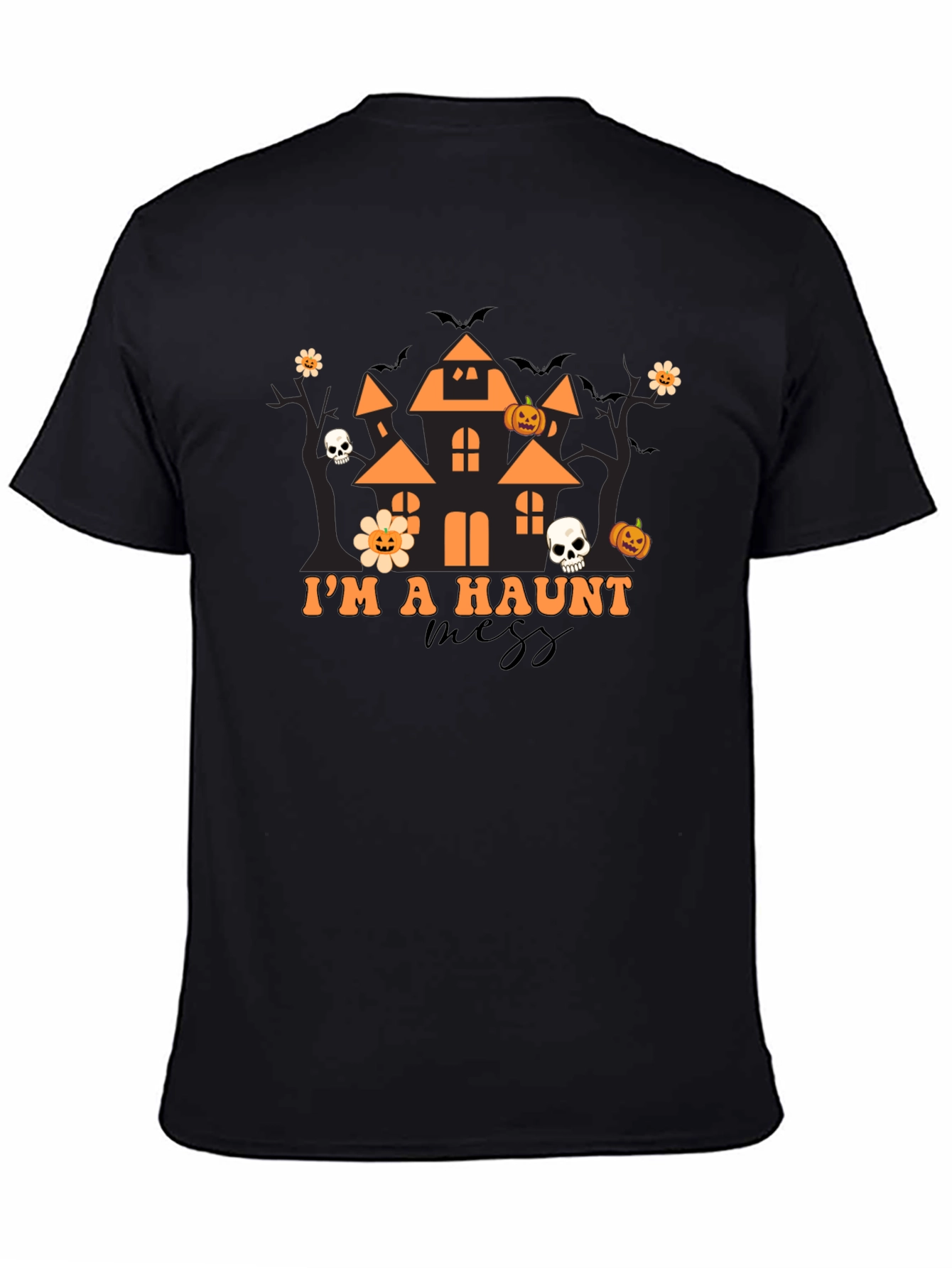 Haunted Mess Halloween Graphic T-Shirt