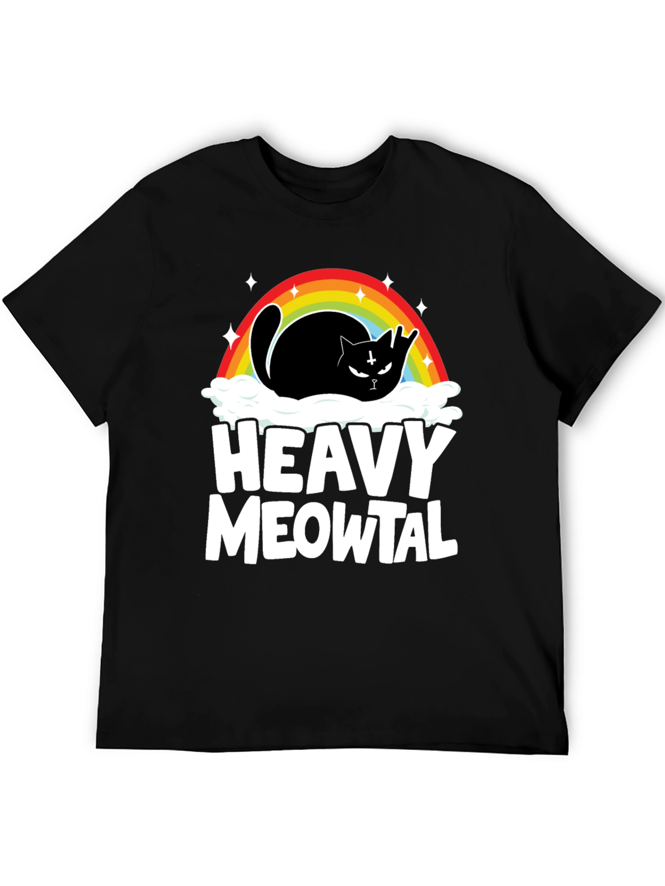 Heavy Meowtal Black Cat T-Shirt