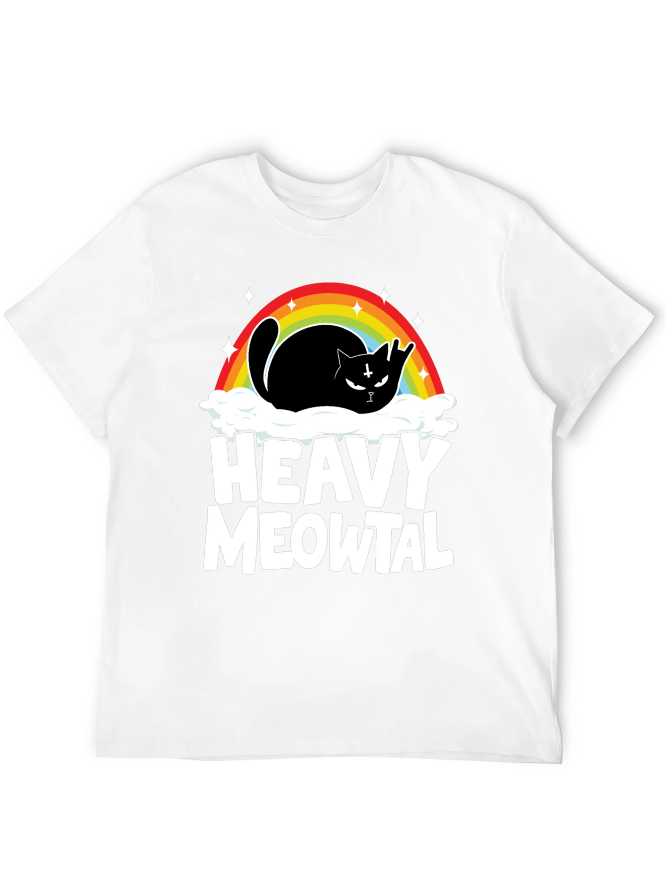 Heavy Meowtal Black Cat T-Shirt