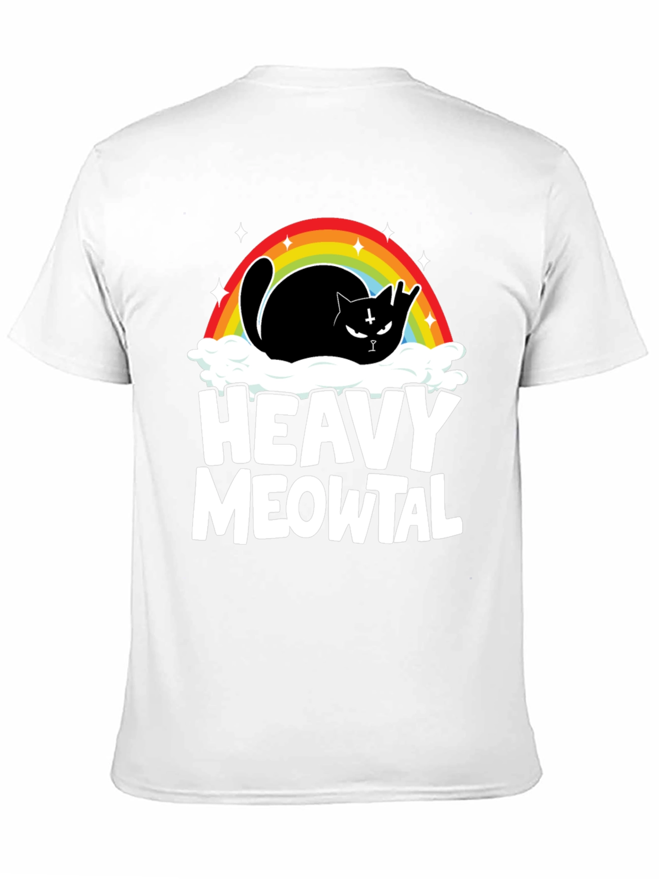 Heavy Meowtal Black Cat T-Shirt