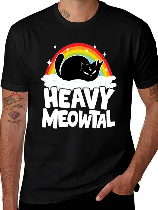 Heavy Meowtal Black Cat T-Shirt