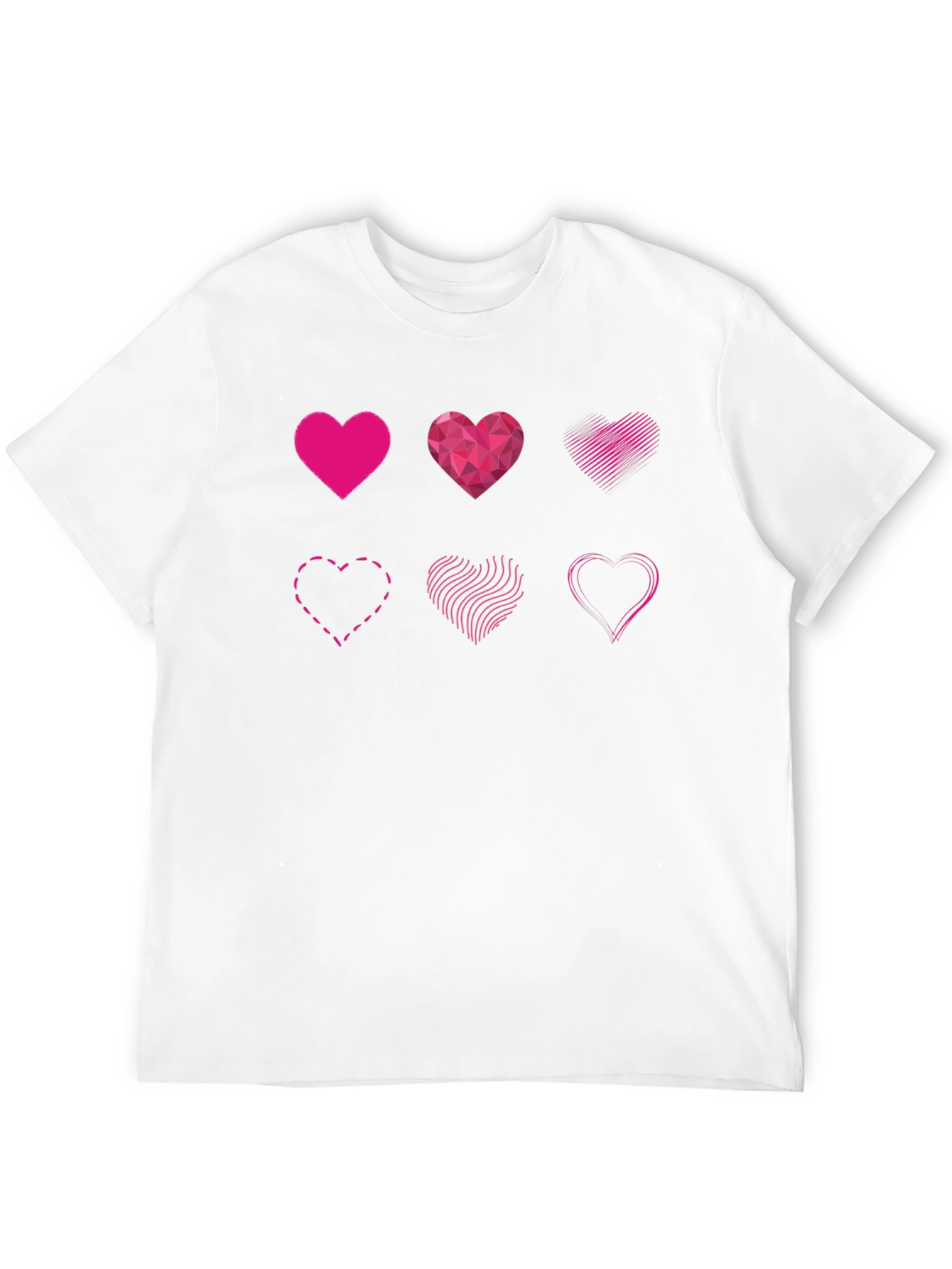 Heart Designs Graphic Tee - Black