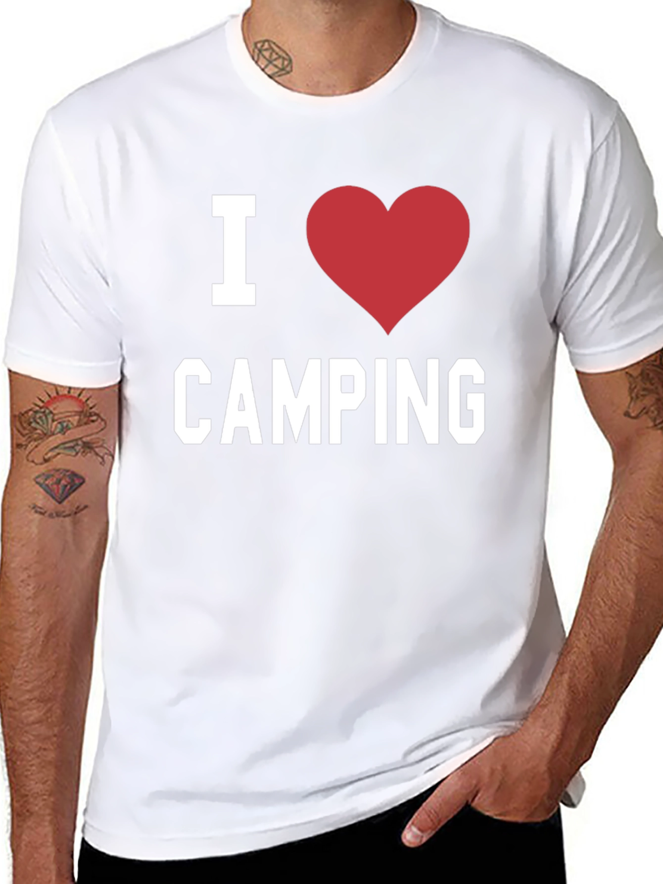 I Heart Camping T-Shirt - Black Graphic Tee