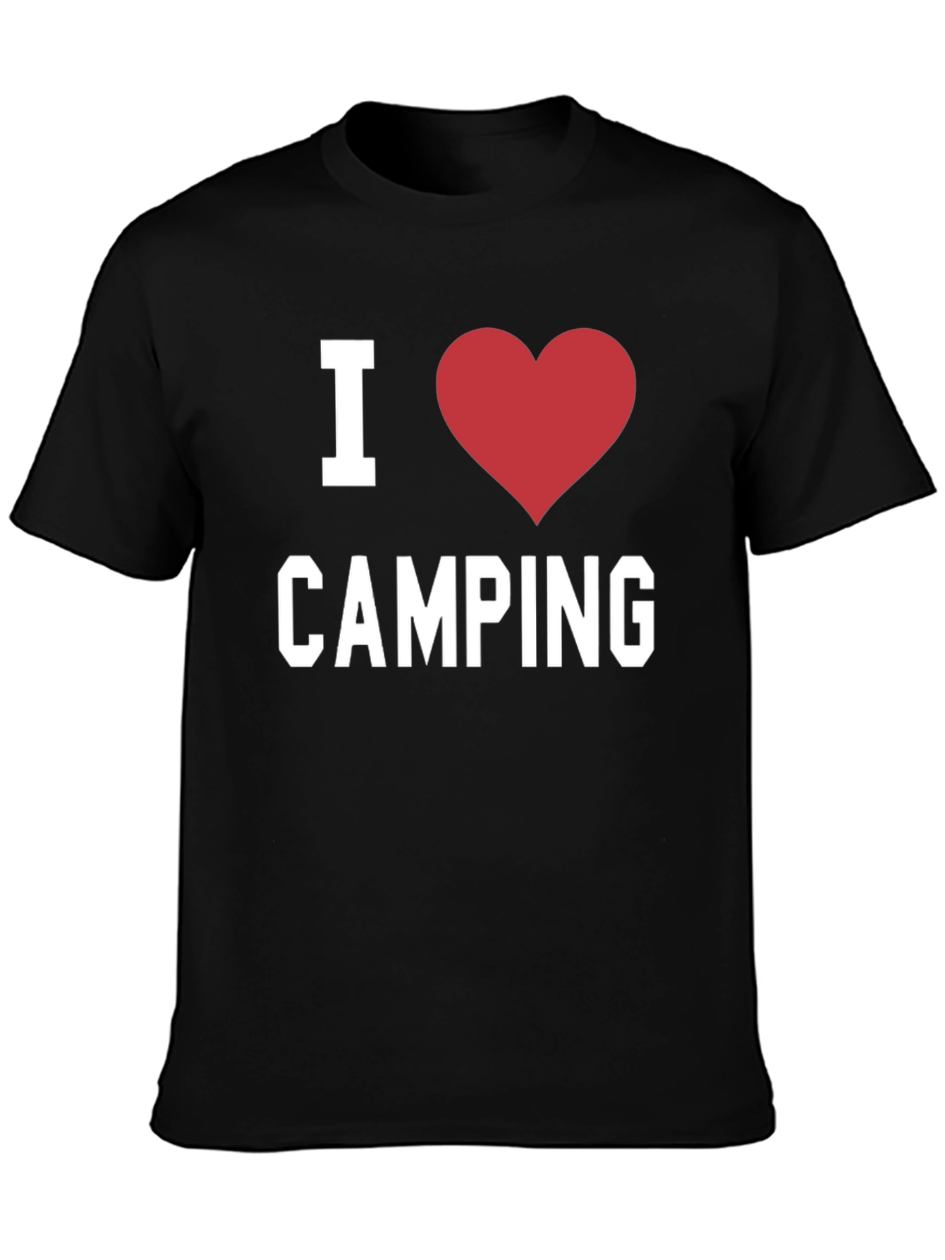 I Heart Camping T-Shirt - Black Graphic Tee