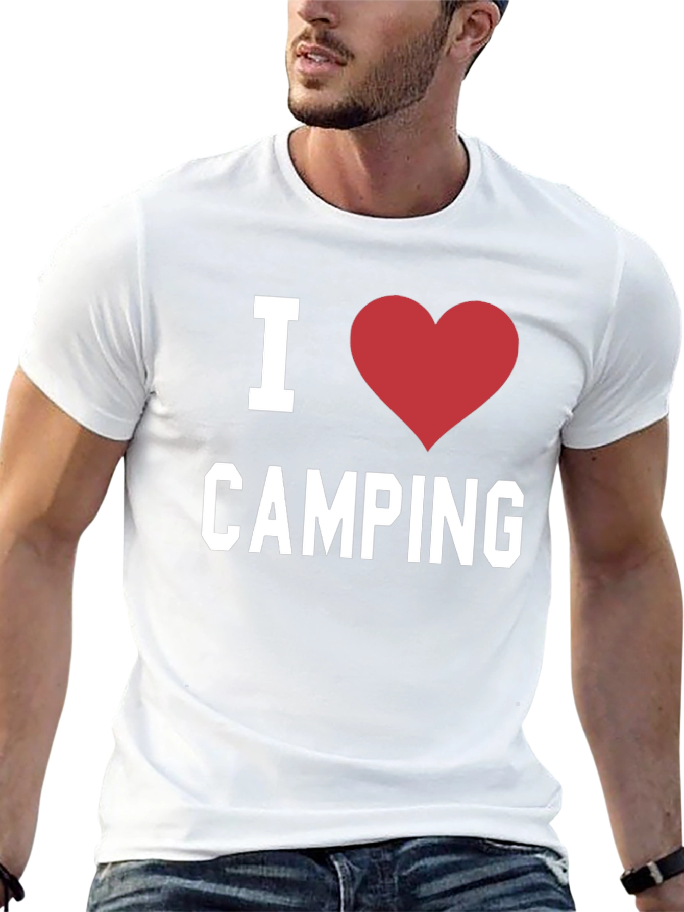 I Heart Camping T-Shirt - Black Graphic Tee