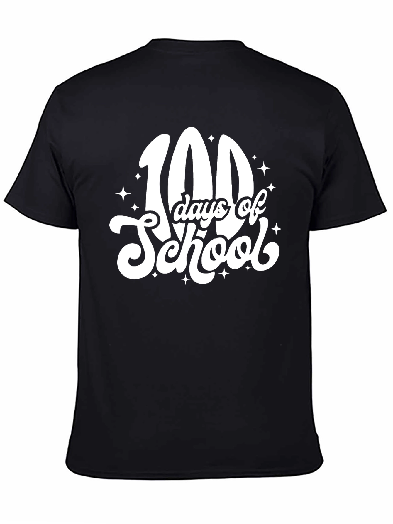 100 Days of School Black T-Shirt