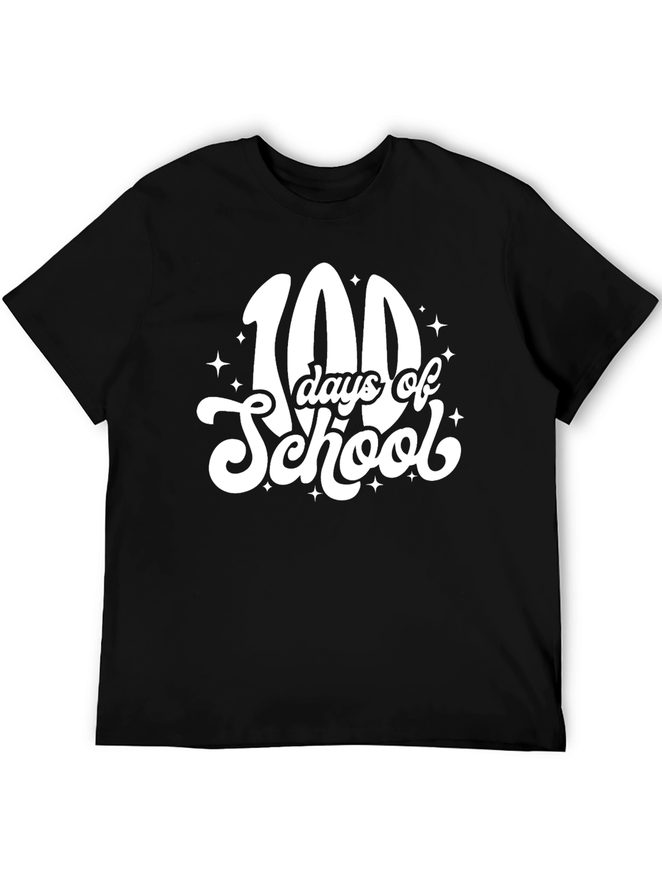 100 Days of School Black T-Shirt