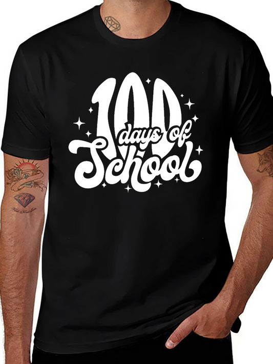 100 Days of School Black T-Shirt