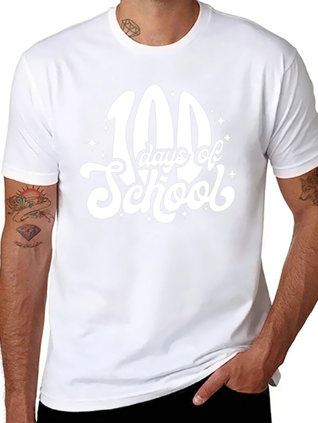100 Days of School Black T-Shirt