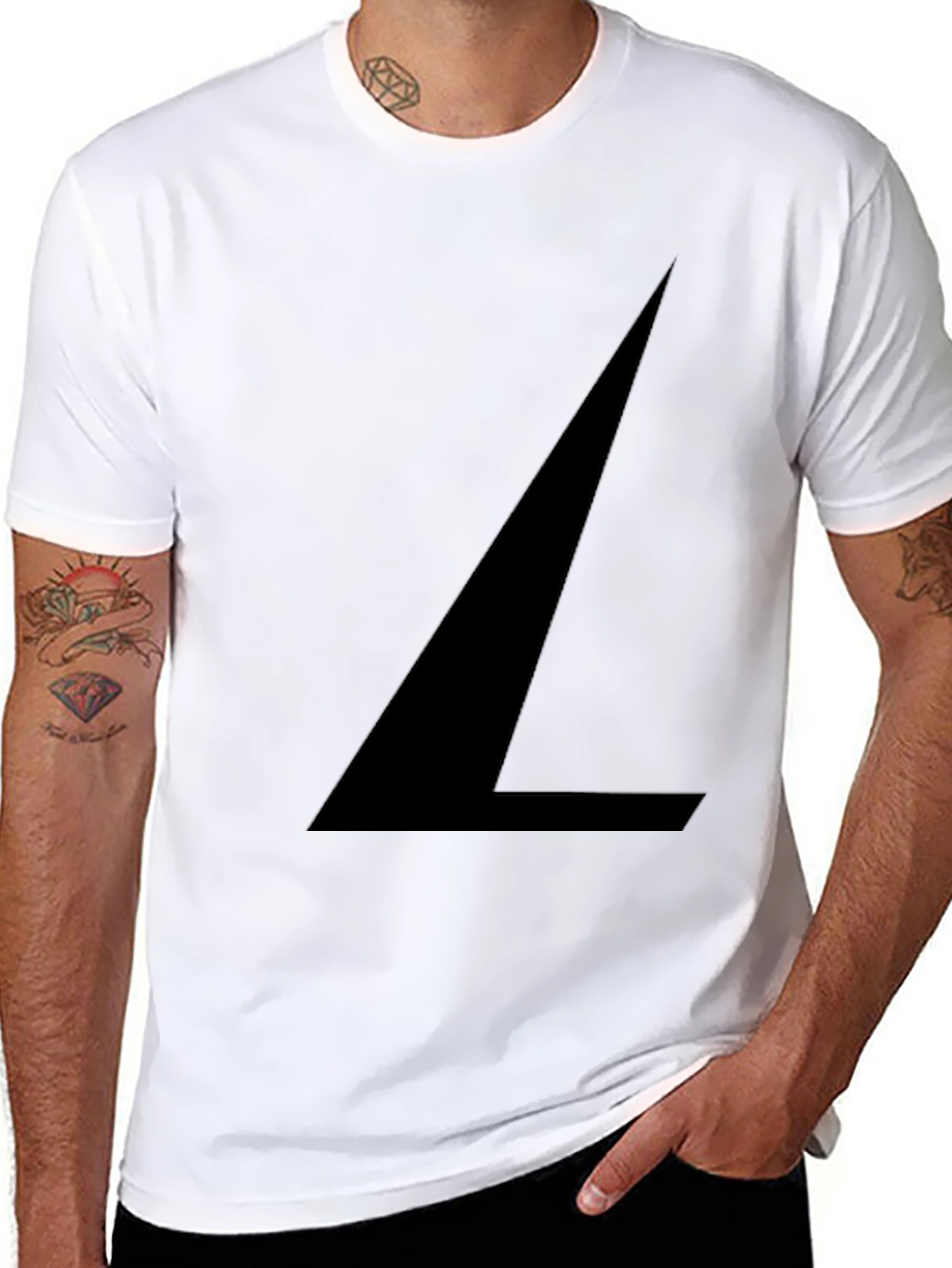 Abstract Black Graphic Print T-Shirt