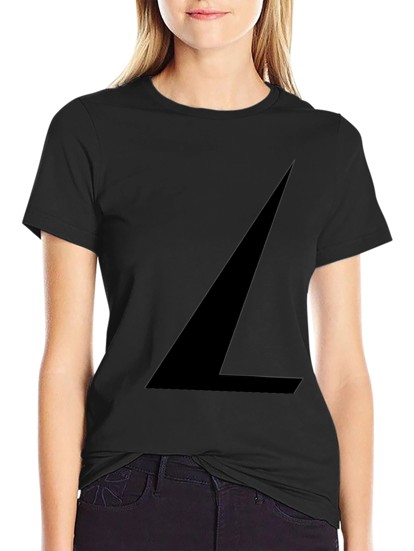Abstract Black Graphic Print T-Shirt